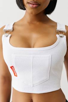 OVERALL RIBBED TANK TOP, image 1