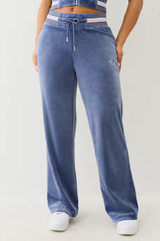 CRYSTAL VELOUR TRACK PANT, image 1