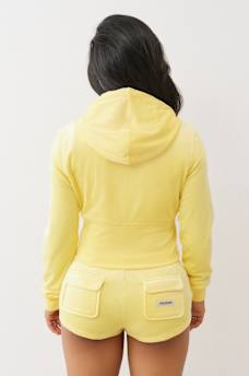VELOUR CRYSTAL ZIP HOODIE, image 6