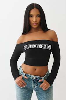 CROPPED OFF-THE-SHOULDER TOP, image 2