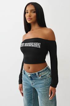 CROPPED OFF-THE-SHOULDER TOP, image 4