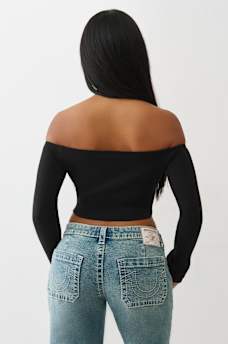 CROPPED OFF-THE-SHOULDER TOP, image 5