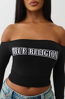 CROPPED OFF-THE-SHOULDER TOP, image 1