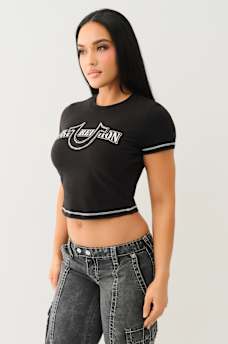 CRYSTAL HORSESHOE APPLIQUE BABY TEE, image 4