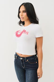 CRYSTAL HORSESHOE APPLIQUE BABY TEE, image 4