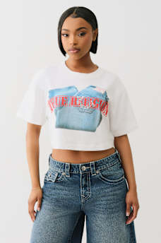 JEAN GRAPHIC BOXY TEE, image 1