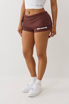 FOLDOVER RIBBED HOT SHORT, image 3