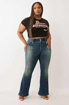 PLUS JOEY Y2K MID RISE  FLARE JEAN, image 2