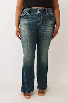 PLUS JOEY Y2K MID RISE  FLARE JEAN, image 1