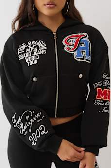CRYSTAL PATCH ZIP HOODIE, image 2