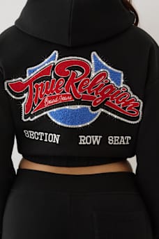 CRYSTAL PATCH ZIP HOODIE, image 1