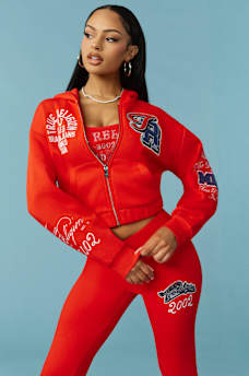 CRYSTAL PATCH ZIP HOODIE, image 1