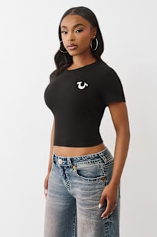 CRYSTAL MUSHROOM GRAPHIC BABY TEE, image 4