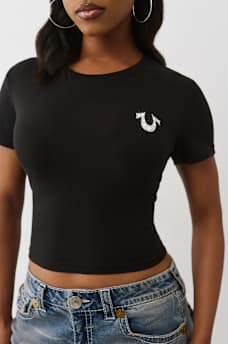 CRYSTAL MUSHROOM GRAPHIC BABY TEE, image 6