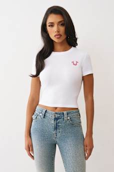 CRYSTAL MUSHROOM GRAPHIC BABY TEE, image 2