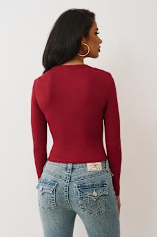 RIBBED FADED LOGO HENLEY, image 5