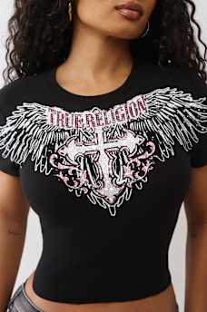 CAMISETA PEQUE&Ntilde;A DE MANGA CORTA CON ALA DE CRISTAL, image 2