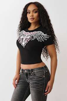 CAMISETA PEQUE&Ntilde;A DE MANGA CORTA CON ALA DE CRISTAL, image 5