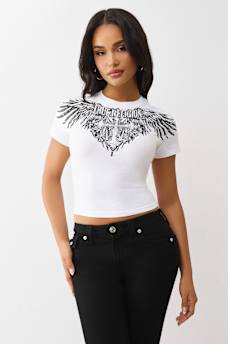 CAMISETA PEQUE&Ntilde;A DE MANGA CORTA CON ALA DE CRISTAL, image 2