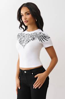 CAMISETA PEQUE&Ntilde;A DE MANGA CORTA CON ALA DE CRISTAL, image 4