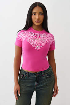 CAMISETA PEQUE&Ntilde;A DE MANGA CORTA CON ALA DE CRISTAL, image 2