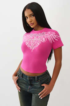 CAMISETA PEQUE&Ntilde;A DE MANGA CORTA CON ALA DE CRISTAL, image 4