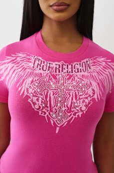 CAMISETA PEQUE&Ntilde;A DE MANGA CORTA CON ALA DE CRISTAL, image 1