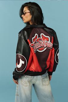 COLOR BLOCKED VARSITY JACKET, image 2