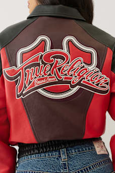 COLOR BLOCKED VARSITY JACKET, image 3