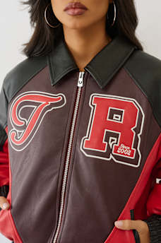 COLOR BLOCKED VARSITY JACKET, image 6