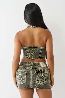 CAMO LEOPARD BIG T HALTER TOP, image 5