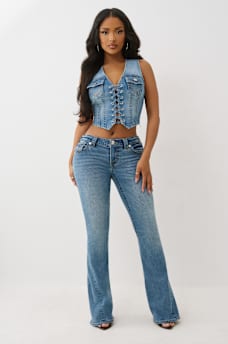 LACE UP DENIM VEST, image 3