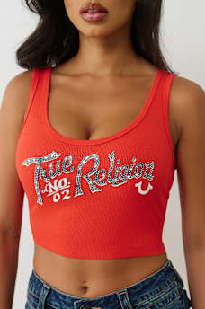 CRYSTAL RIBBED TANK, image 1