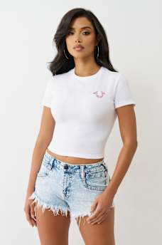 CRYSTAL BUTTERFLY BABY TEE, image 2