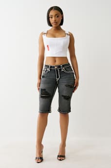 RILEY DISTRESSED SUPER T BERMUDA SHORT, image 3