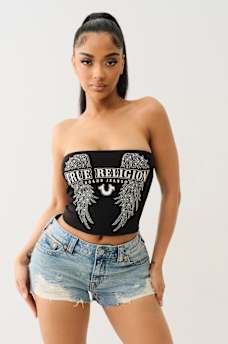 CRYSTAL WING RIBBED TUBE TOP, image 1