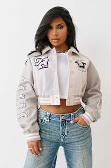 SHRUNKEN VARSITY JACKET, image 1