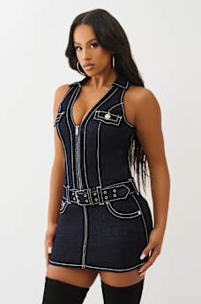 VESTIDO DE MEZCLILLA BIG T CON CINTUR&Oacute;N, image 3