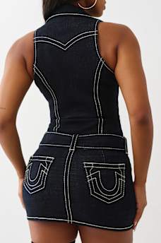 VESTIDO DE MEZCLILLA BIG T CON CINTUR&Oacute;N, image 5