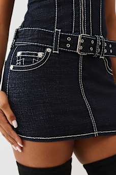 VESTIDO DE MEZCLILLA BIG T CON CINTUR&Oacute;N, image 6