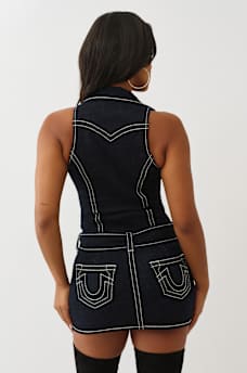 VESTIDO DE MEZCLILLA BIG T CON CINTUR&Oacute;N, image 7