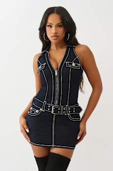 VESTIDO DE MEZCLILLA BIG T CON CINTUR&Oacute;N, image 1