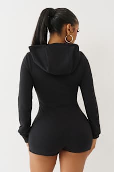 FRENCH TERRY HOODIE ROMPER, image 5