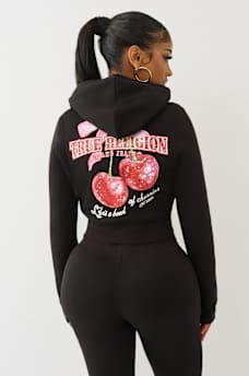 CHERRY SHRUNKEN ZIP HOODIE, image 5