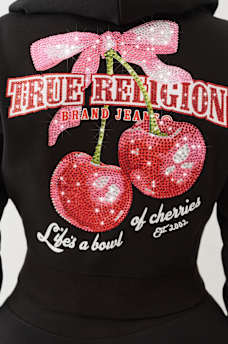 CHERRY SHRUNKEN ZIP HOODIE, image 1
