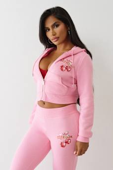 CHERRY SHRUNKEN ZIP HOODIE, image 4