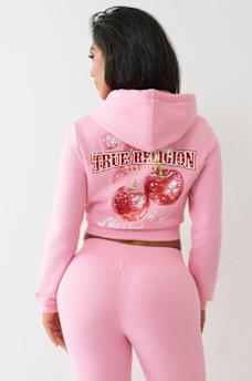 CHERRY SHRUNKEN ZIP HOODIE, image 5