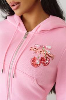 CHERRY SHRUNKEN ZIP HOODIE, image 6