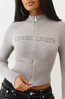 CRYSTAL ZIP SWEATER, image 2