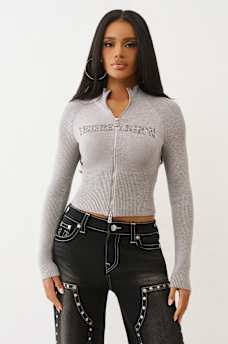 CRYSTAL ZIP SWEATER, image 5
